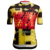 Wielershirt Santini 2023 La Fleche Wallonne - Geel Zwart Rood